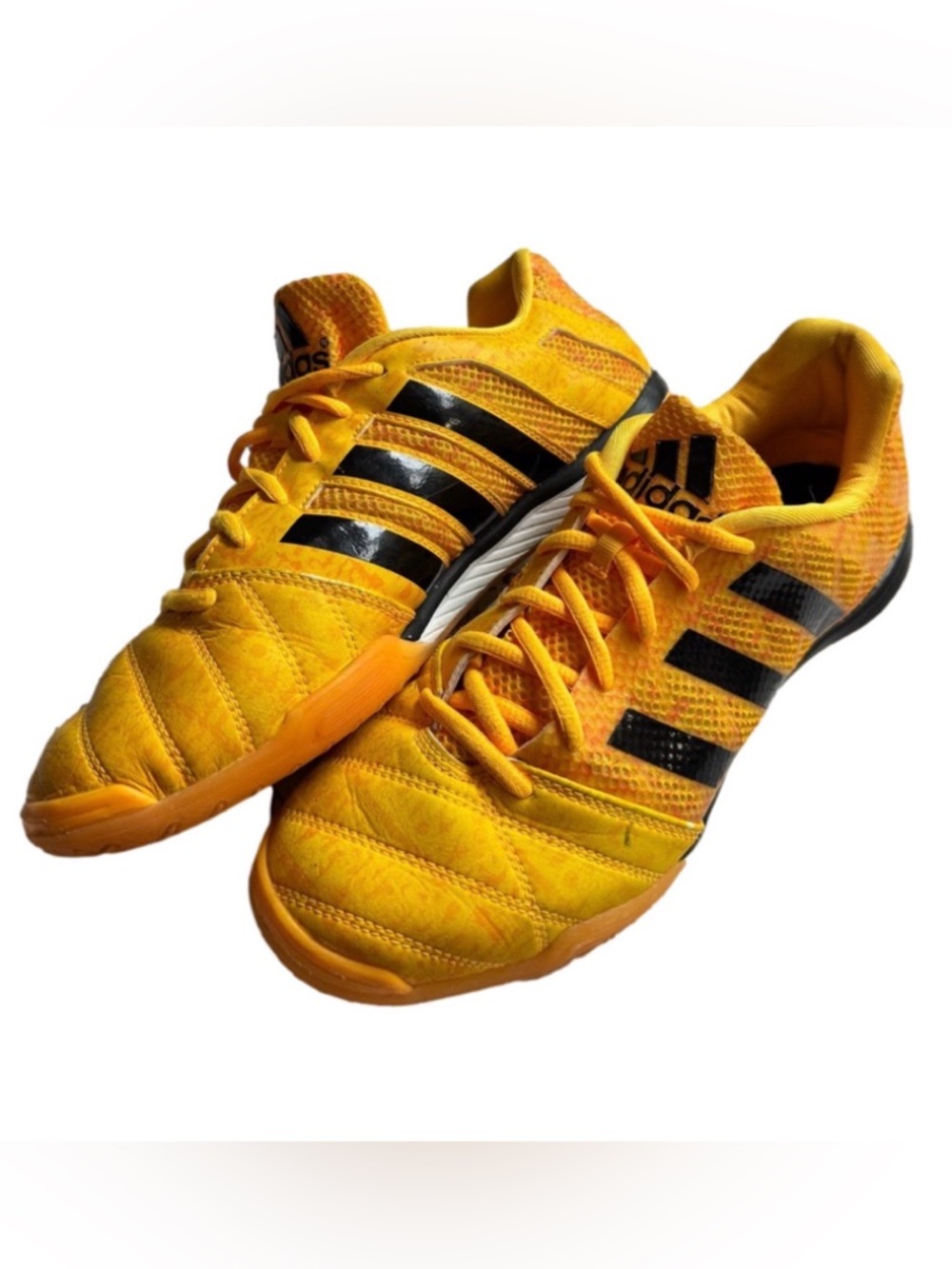 Adidas Messi Yellow Black White Soccer Cleats Shoes Men Size 8.5